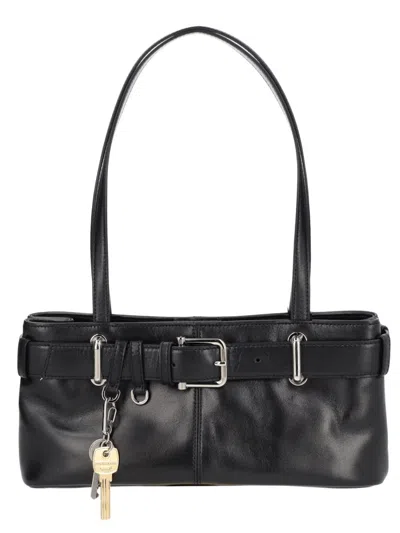Osoi Brocle Mini Leather Shoulder Bag In Black