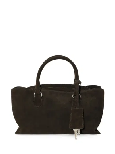 Osoi Brot Calf Suede Shoulder Bag In Brown