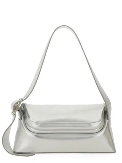 Osoi "brot" Silver Cow Leather Shoulder Bag