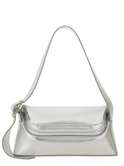 Osoi Brot" Silver Cow Leather Shoulder Bag