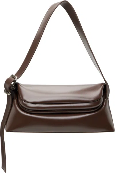 Osoi Brown Folder Brot Bag In Choco Brown