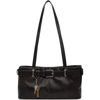 Osoi Brown Shoulder Brocle Bag In Stain Brown