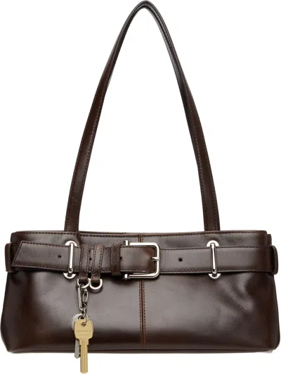 Osoi Brown Shoulder Brocle Mini Bag