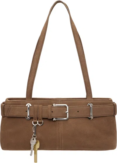 Osoi Brown Shoulder Brocle Mini Bag