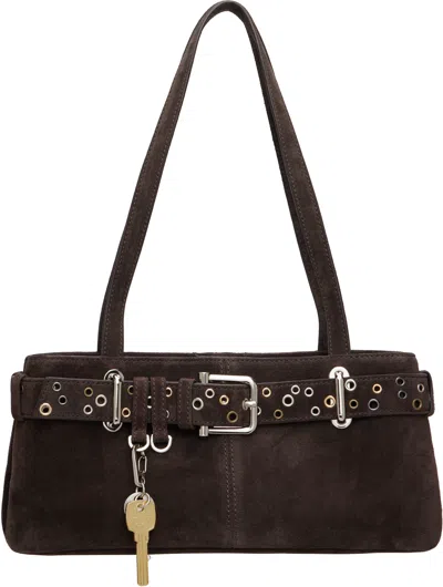 Osoi Brown Shoulder Brocle Mini Bag