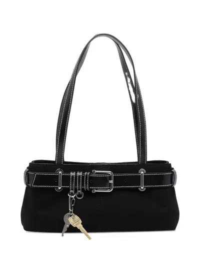 Osoi Buckle Detail Shoulder Bag In Black