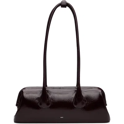 Osoi Burgundy Boat Wide Mini Bag In Black