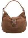 OSOI OSOI CALF LEATHER MEDIUM HOBO BROCLE SHOULDER BAG