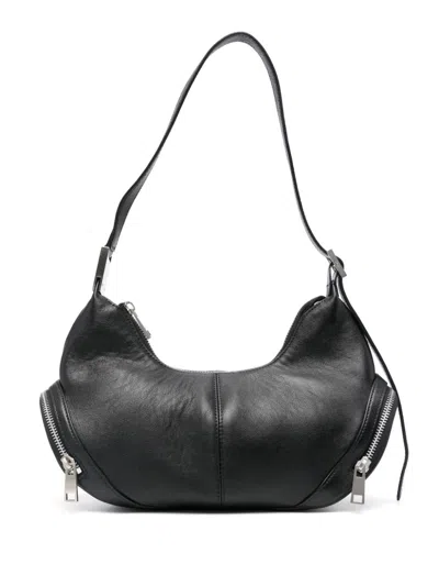 Osoi Large Cargo Hobo Leather Shoulder Bag In Black