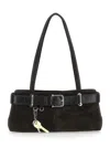Osoi Brocle Brown Shoulder Bag With Belt And Pendant Key Details In Suede Woman In Brown