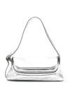 Osoi Folder Brot Metallic-leather Shoulder Bag In Silver