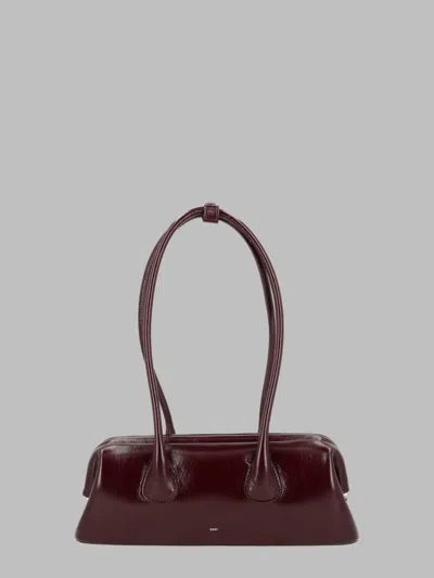 Osoi Glossy Leather Shoulder Bag In Brown