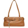 Osoi Tan Shoulder Brocle Mini Bag In Brown