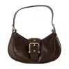 Osoi Brocle Buckled Leather Shoulder Bag In Black