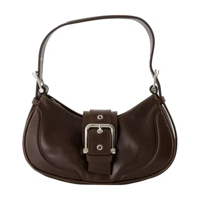 Osoi Hobo Brocle Shoulder Bag - Leather - Brown In Black