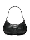 Osoi Leather  Hobo Brocle Shoulder Bag In Black
