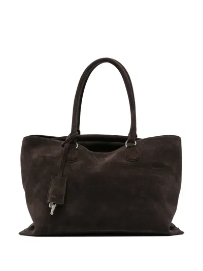 Osoi Key Charm Suede Shoulder Bag In Brown