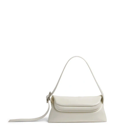 Osoi Leather Folder Brot Shoulder Bag In White