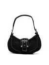 Osoi Leather  Hobo Brocle Shoulder Bag In Black