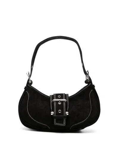Osoi Leather  Hobo Brocle Shoulder Bag In Black