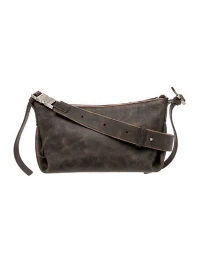 Pre-owned Osoi Leather Shoulder Bag In Gray