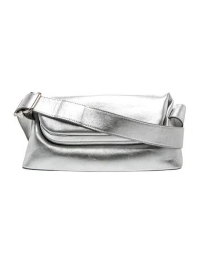 Pre-owned Osoi Leather Shoulder Bag In Silver