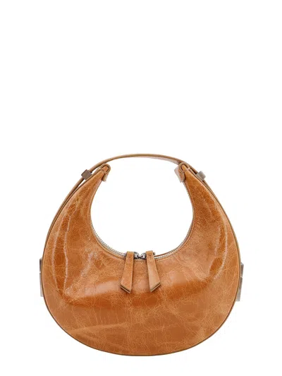 Osoi Leather Shoulder Bag With Cracked Effect In Brown