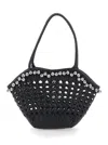 Osoi Lip Woven Bead-embellished Shoulder Bag In Black
