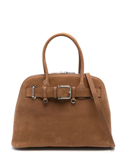 Osoi Medium Zip Brocle Tote Bag In Brown