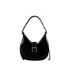 Osoi Mid Hobo Brocle Shoulder Bag -  - Leather - Denim Black In Black