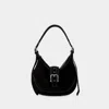 Osoi Mid Hobo Brocle Shoulder Bag -  - Leather - Denim Black In Black