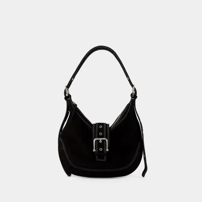 Osoi Mid Hobo Brocle Shoulder Bag -  - Leather - Denim Black