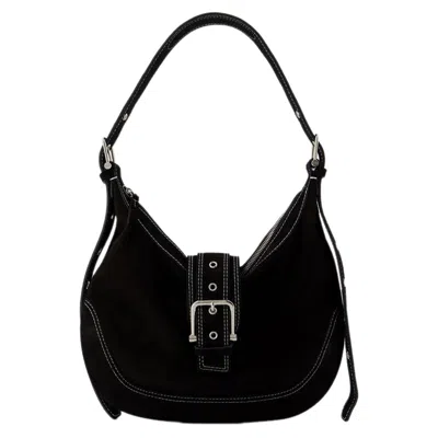 Osoi Mid Hobo Brocle Shoulder Bag -  - Leather - Denim Black