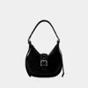 Osoi Mid Hobo Brocle Shoulder Bag -  - Leather - Denim Black In Black