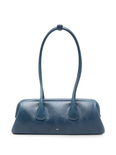 Osoi Mini Boat Wide Leather Shoulder Bag In Purple