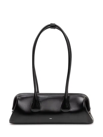 Osoi Mini Boat Wide Shoulder Bag In Black