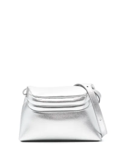 Osoi Mini Folder Cross Body Bag In Silver