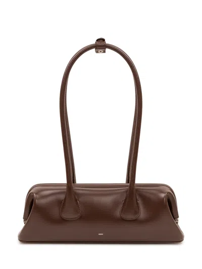 Osoi Mini Sculpted Leather Shoulder Bag In Choco Brown