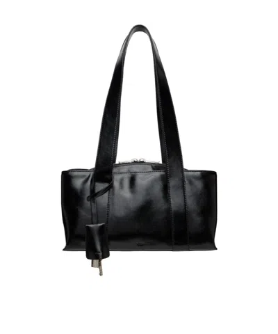 Osoi Mini Shell Duffle Shoulder Bag In Black