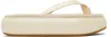 Osoi Off-white Boat Flip Flop Platform Slides In Jasmine