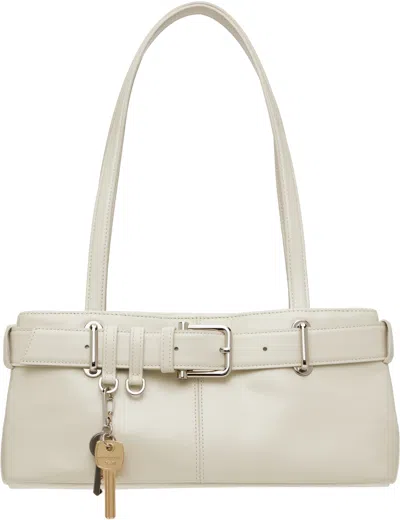 Osoi Off-white Shoulder Brocle Mini Bag In Stone Cream