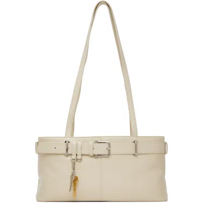 Osoi Off-white Shoulder Brocle Bag In Stone Cream