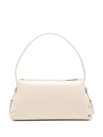 Osoi Mini Pillow Bow Leather Shoulder Bag In Cream