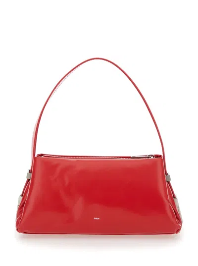 OSOI PILLOW MINI RED SHOULDER BAG WITH LOGO DETAIL ON THE FRONT IN LEATHER WOMAN