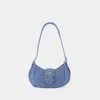 Osoi Sac Hobo Bean -  - Cuir - Denim Sky In Blue