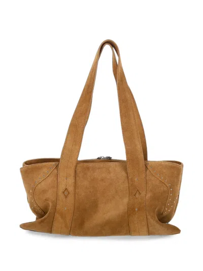 Osoi Shell Studded Shoulder Bag In Brown
