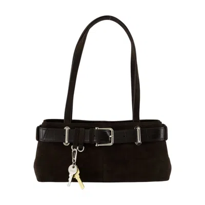 Osoi Shoulder Brocle Mini Bag - Leather - Brown In Black