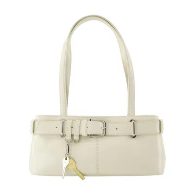 Osoi Shoulder Brocle Mini Bag In White