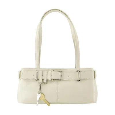Osoi Shoulder Brocle Mini Bag In White