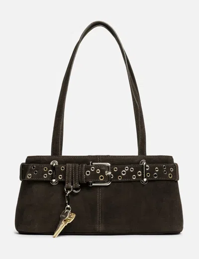 Osoi Shoulder Brocle Mini In Brown/褐色/브라운/ブラウン